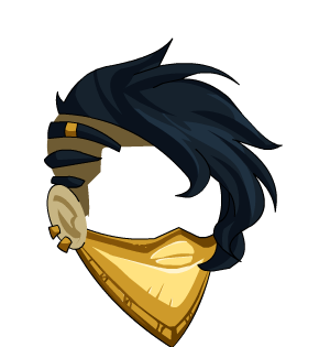 Golden Rogue's Locks + Mask