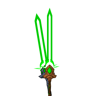 Dual Green Star Swords