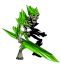 Green Crystal Skeleton