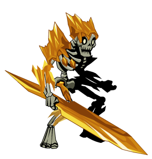 Orange Crystal Skeleton